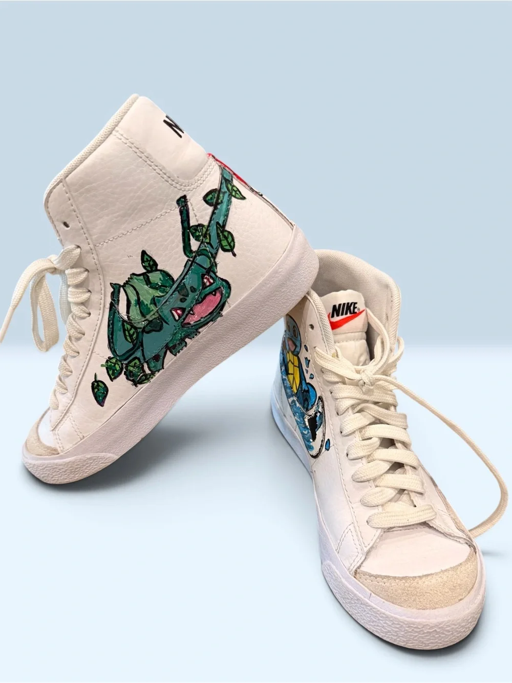 Nike Blazer Mid77 big kids shoes with custom Pokémon Graphics